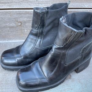 Aquatalia Italian Waterproof Black Leather Boots